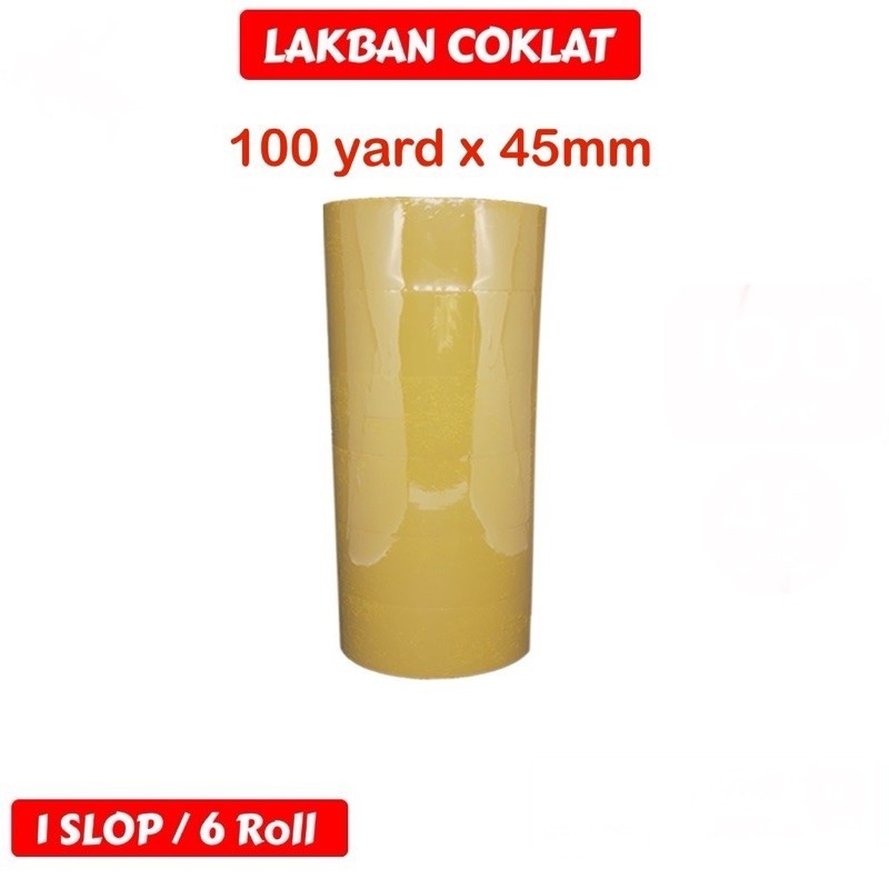 

1 SLOP LAKBAN COKLAT 100 yard x 45mm LAKBAN OPP TAPE