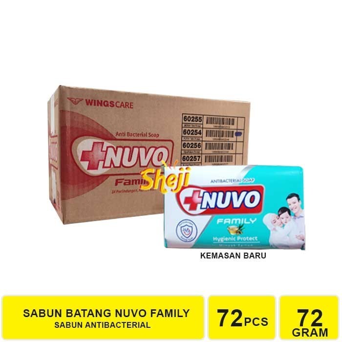 Sabun Batang Nuvo Antibacterial 72 Gram 1 Dus Isi 72 Batang
