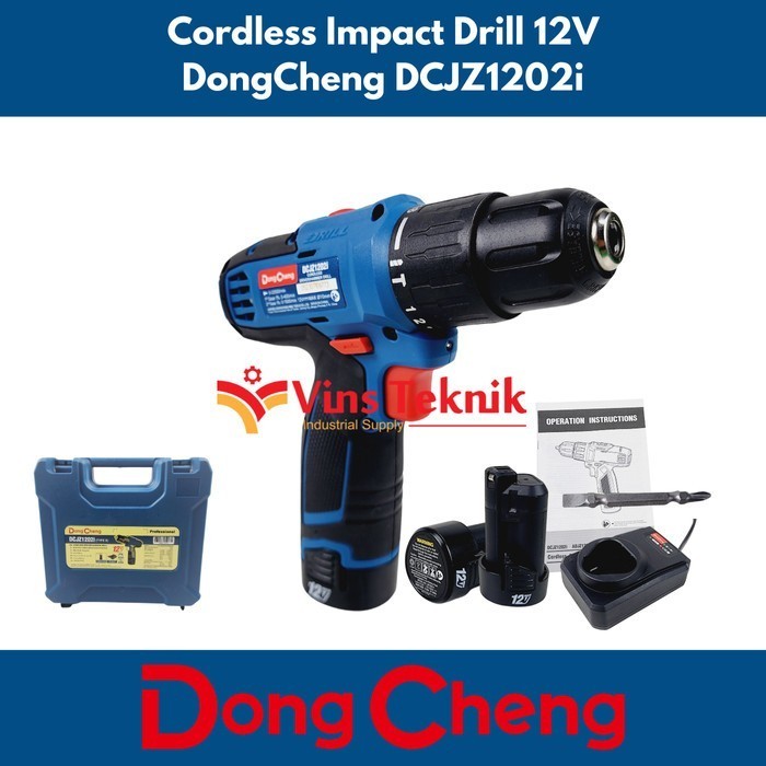 DONGCHENG DCJZ 1202I IMPACT DRILL 12V BOR BATERAI CORDLESS DONGCHENG