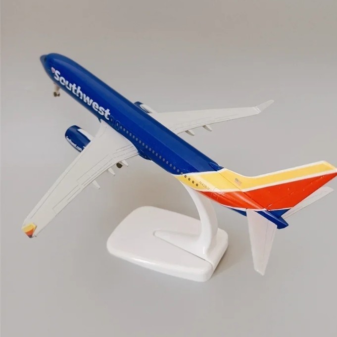 MINIATUR DIECAST PESAWAT SOUTHWEST 20 CM ADA RODA
