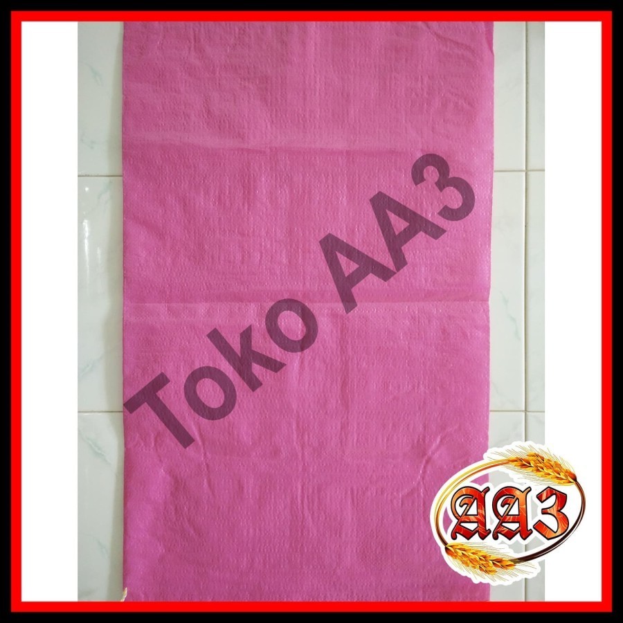 tokokarungaa3 Karung beras Polos Pink 20kg