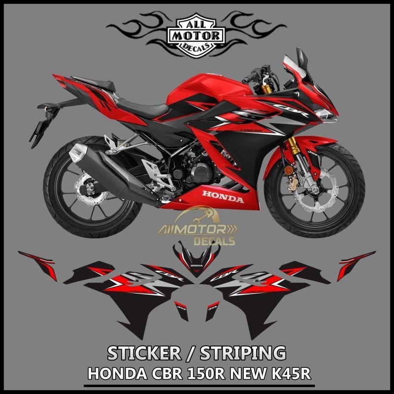 Stiker Honda Cbr 150r New K45r 2021-2024 / Striping Motor Cbr 150 r Baru Livery List Simple / Decal 