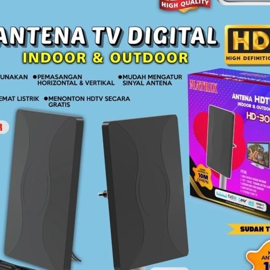 Berkualitas| Antena TV Digital Matrix Digital Indoor / Outdoor / Analog HD-302