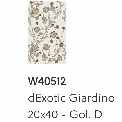 Roman Keramik Dinding W40512 Dexotic Giardino 20X40 Kode 6647