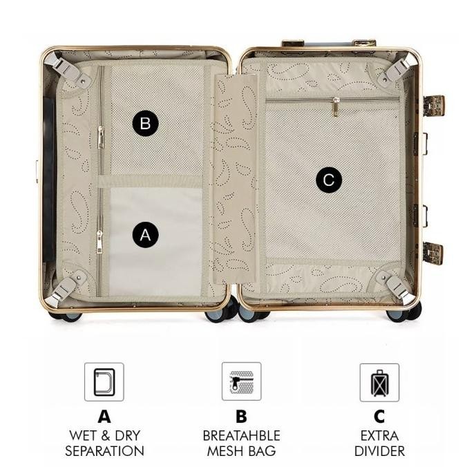 PROMO  KOPER FIBER ROAMING T098 KOPER KABIN KOPER BAGASI HARDCASE - ADAMMAULANA84