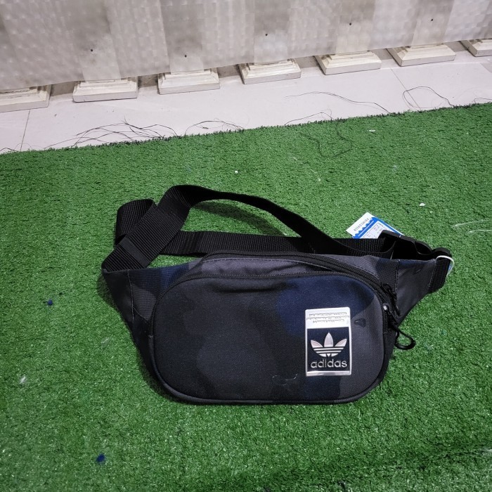 Adidas original waistbag camo black navy dark bag bnwt