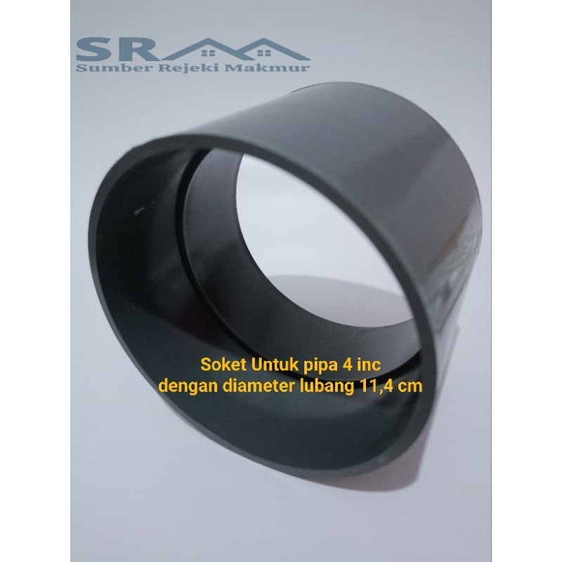 Soket 4" inch sambungan lurus untuk pipa 4"
