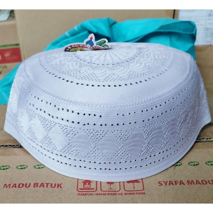 SALE Peci Bangladesh Putih Polos Al-farque Asli Impor Original Size Dewasa Trendi