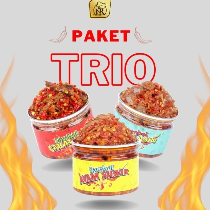 

PAKET TRIO SAMBAL NORIBET CAKALANG - CUMI ASIN - AYAM SUWIR GM