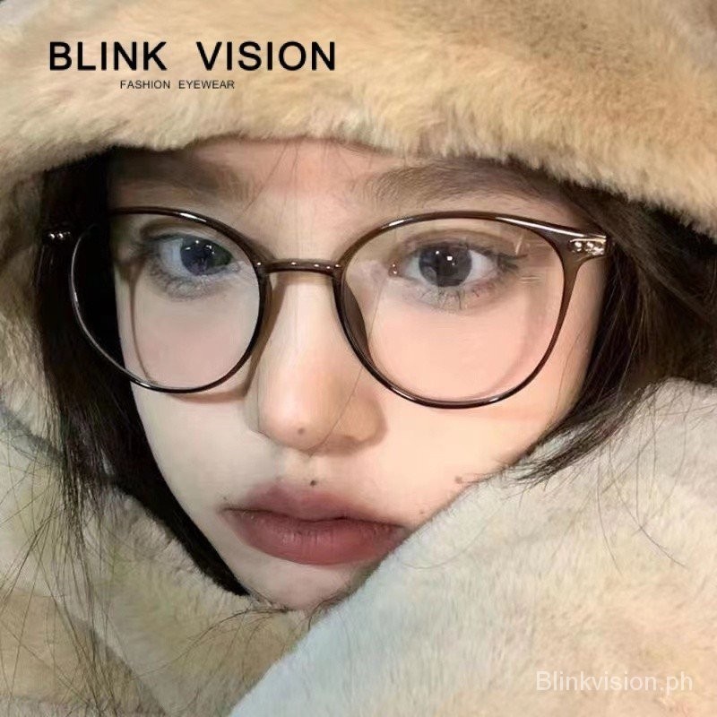 -0.50 ~ -6.00 Kacamata Miopia Anti Cahaya Biru Kaca mata Minus Bulat Anti Radiasi Oval Gaya Korea Re