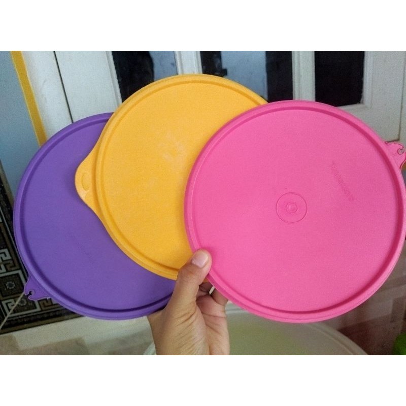 tutup texture canister besar tupperware second preloved