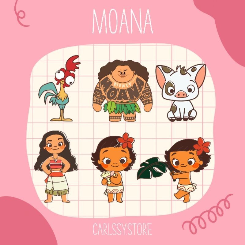 

Sticker Nama Custom - Moana