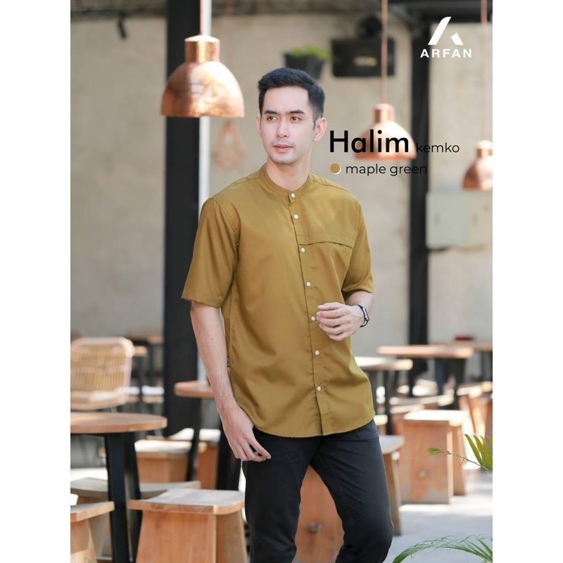 Koko Dewasa - Koko Halim By Arfan | Baju Koko Lengan Pendek Mapple Green Size M