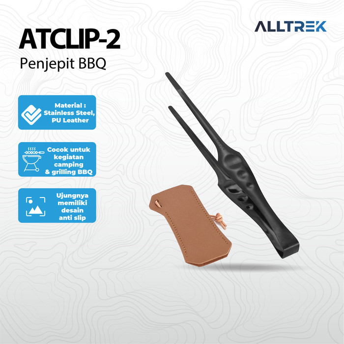 ALLTREK Penjepit BBQ ATCLIP-2 BBQ Clip Stainless Steel Camping