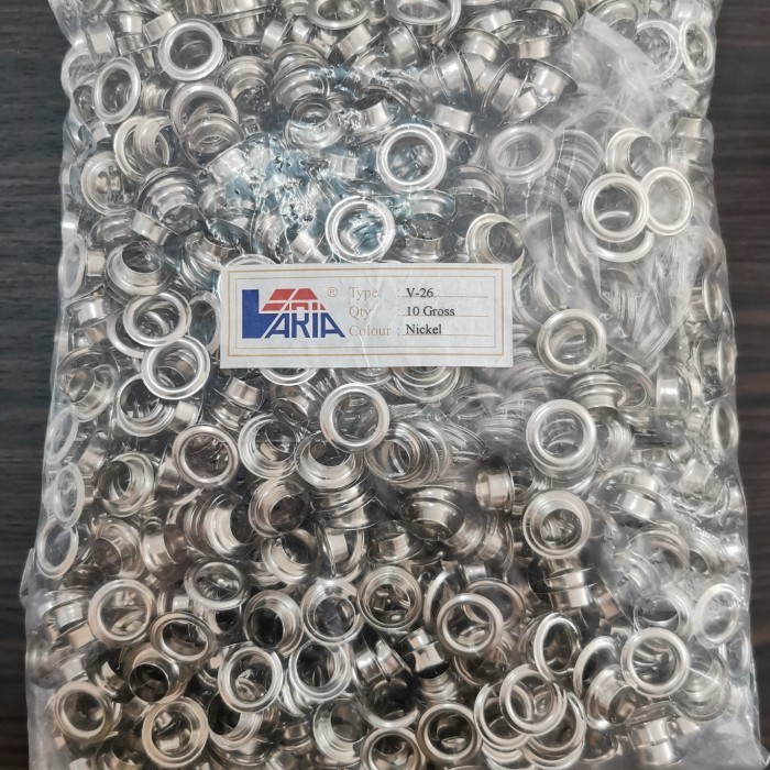 

Mata Ayam / Mata Eyelet 12Mm/Ma-26+Ring Nikel/10Gross