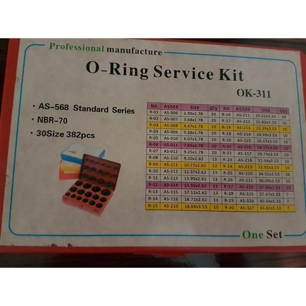 O Ring Set / O Ring Kit Set / Seal Kit / Sil Kit Ok-311 Inchi(Tebal)