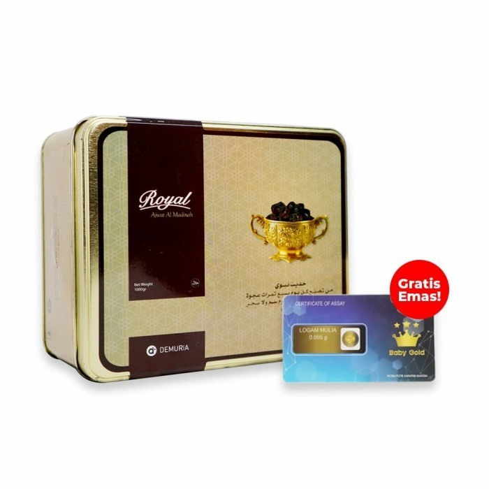 

Kurma Royal Ajwa Al-Madinah 850g Premium + Free Mini Gold