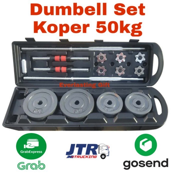 New Product Dumbell Barbel 50Kg Set Dumbel Khusus