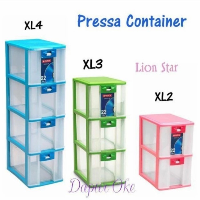 Laci CD 3 Susun Lion Star Pressa XL / Mini Container 3 Susun Lion Star