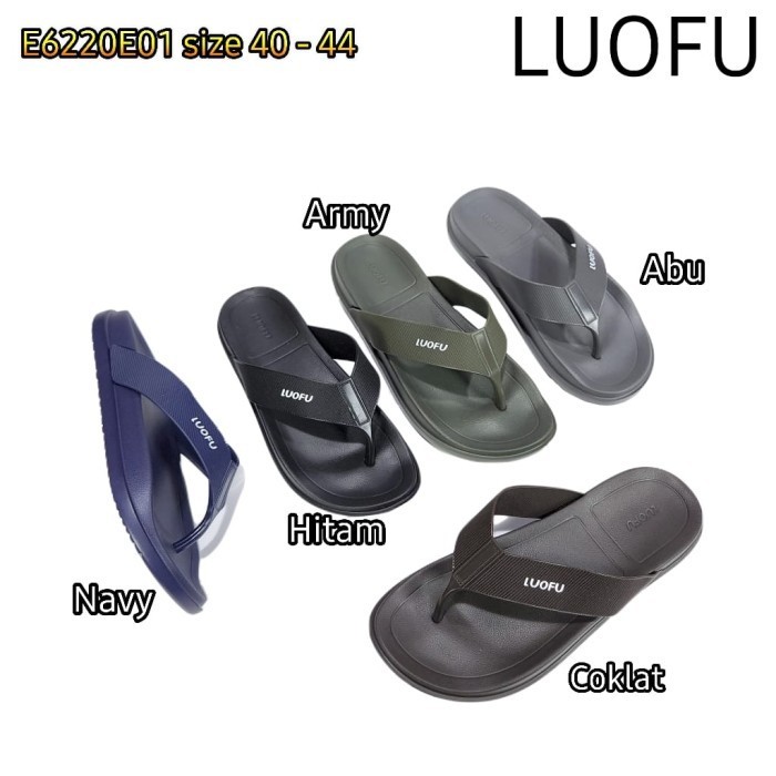 E6220E01 Sandal Jepit Luofu Cowok Sendal Japit Pria Karet