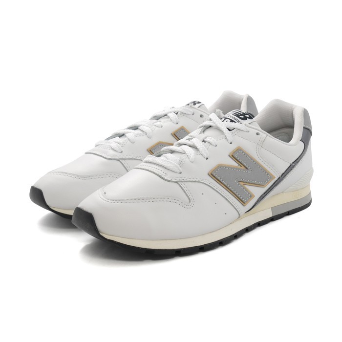 Sepatu Sneakers Pria New Bal*nce 996 Leather White silver Original