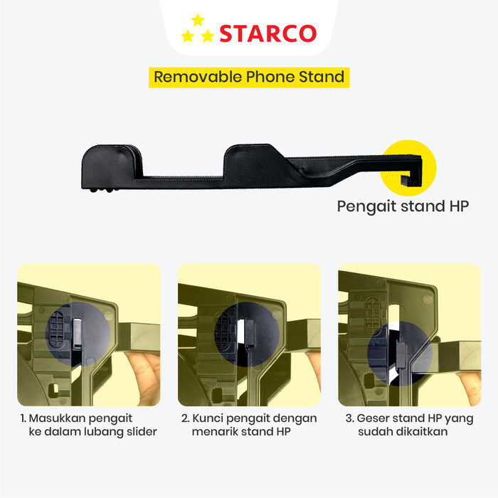 Starco 2 In 1 Foldable Laptop Stand Holder Hp Tablet Stand Meja Laptop