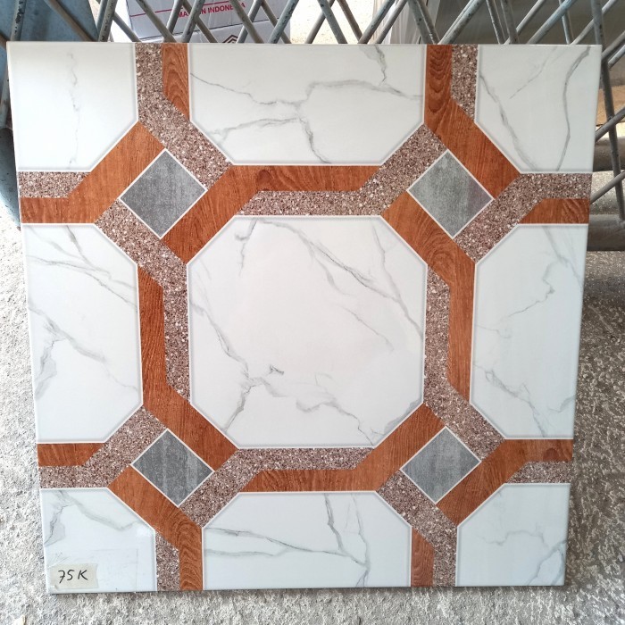 Keramik Lantai 50X50 Putih Motif Marmer Kw 1 - Keramik Lantai -Dinding