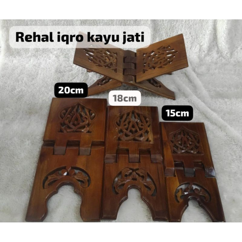 Rehal Iqro Kayu Jati / Meja Ngaji / Meja Al Quran