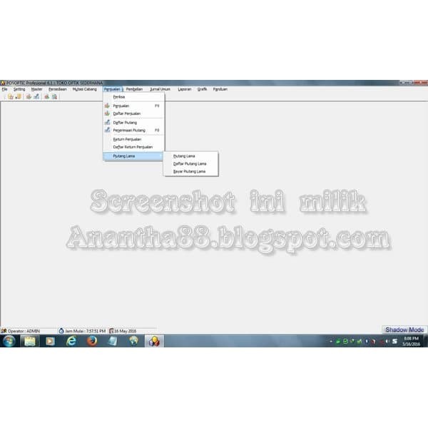 SOFTWARE TOKO KACAMATA POS OPTIK PROFESSIONAL 6.1 FULL VERSION