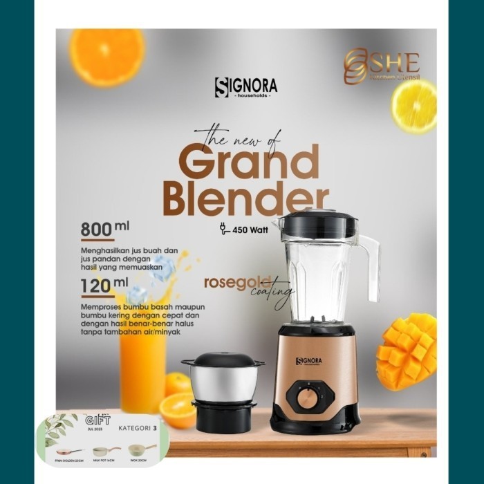 Blender Signora Grand Blender Bumbu Kering Ggiling Bumbu Basah
