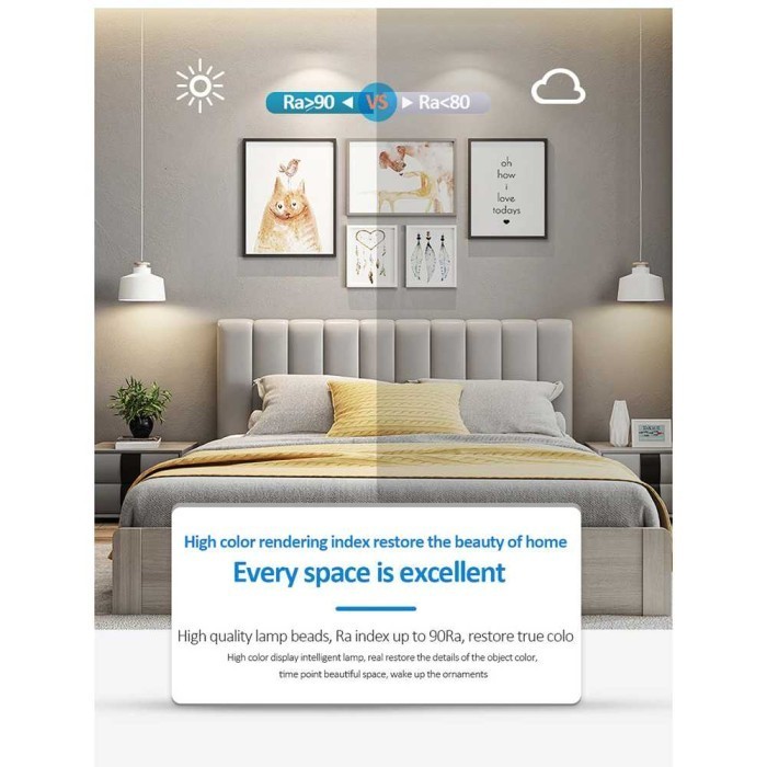 Lampu Hias Led Plafon Dekorasi Modern Chandelier Dimming Ceiling Lamp