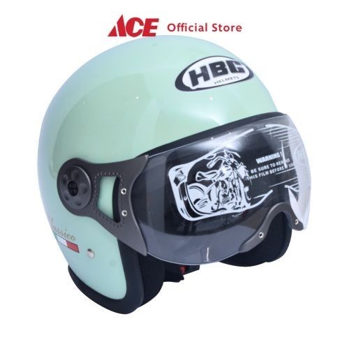 Ace - Hbc Classico Helm Half Face Dengan Visor - Hijau Mint
