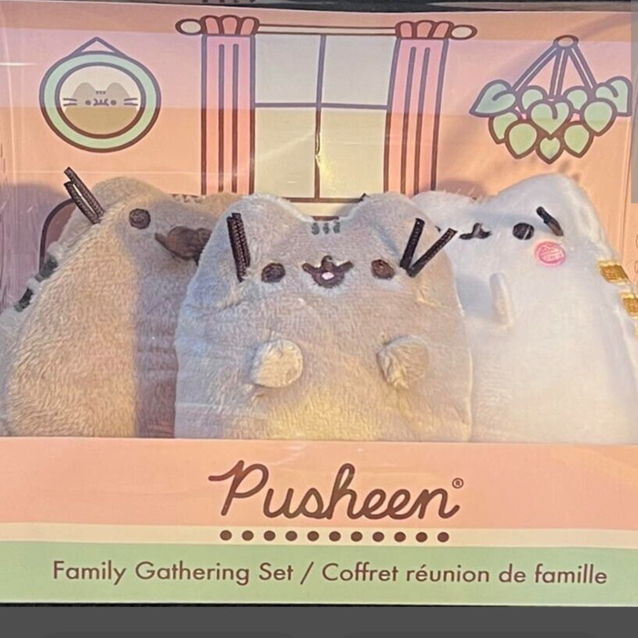 Gund Pusheen Family Gathering Collector Set Of 3 Plush Animal Cats