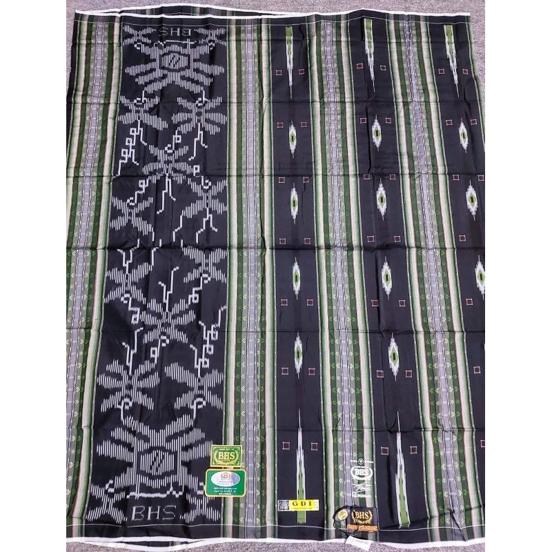 Sarung BHS GDI Gold (Gambiran Dobby Ikat) Full Sutera Spunsilk 210 Original Warna Hitam