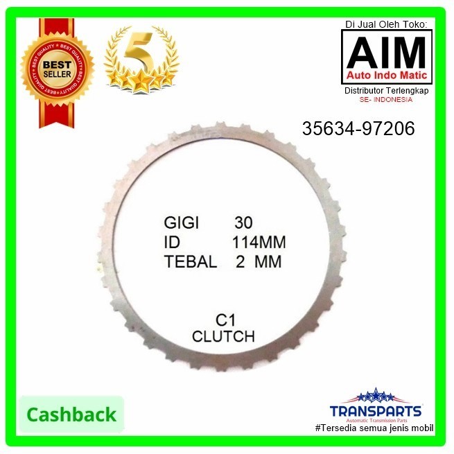 Avanza Veloz Calya Matic Transmisi Plat Besi Clutch C1 35634-97206