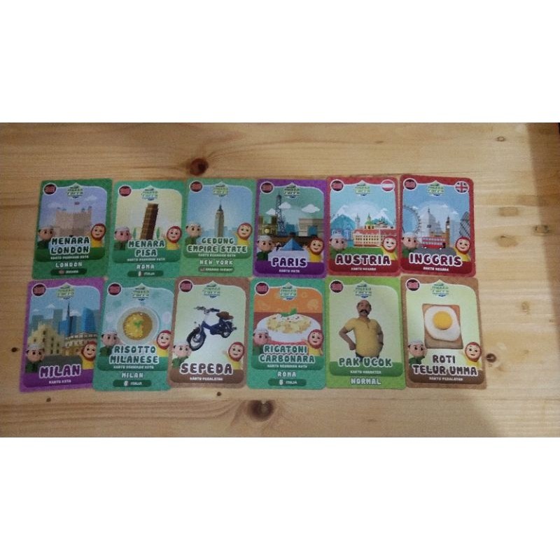 kartu  nusa dan rara keliling dunia seri choki choki