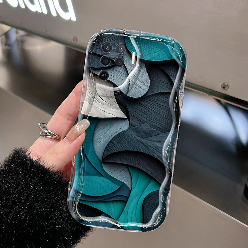 Casing Hp OPPO A94 F19 Pro Reno 5F Reno 5 Lite Reno5 F Reno5 Lite Case hp ponsel pola blok berwarna 