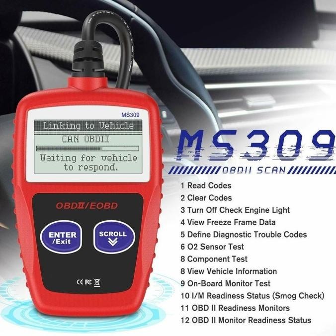 Terbaru Nippy Ms309 Obd2 Scanner Mobil Periksa Mesin Kode Pembaca