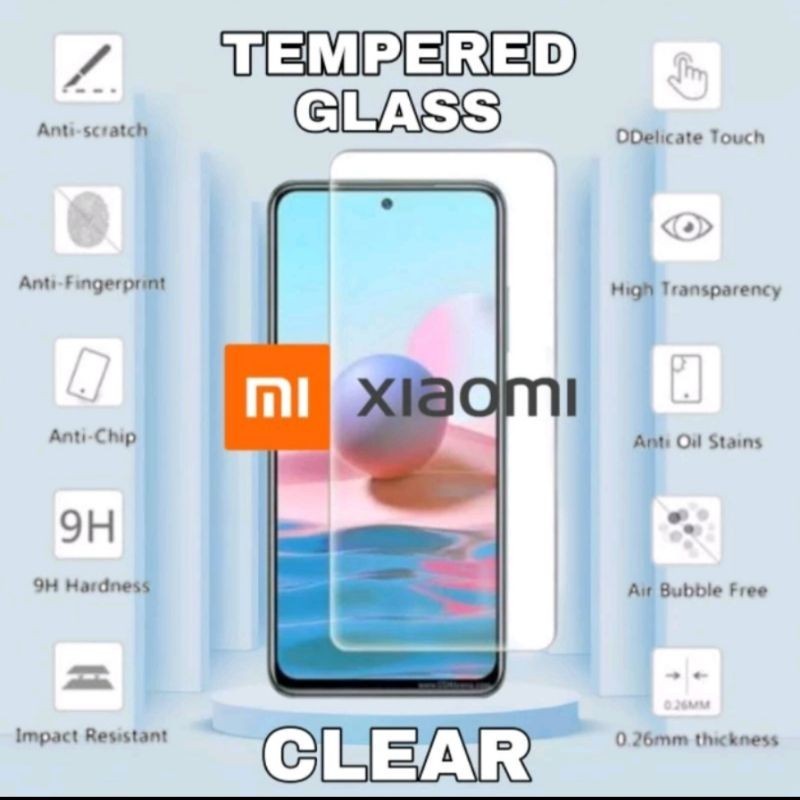 Tempered Glass /Anti Gores Bening/Pelindung layar HP Redmi 9A Redmi 9C