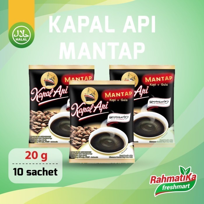 

Kapal Api Mantap Kopi+Gula (20 gr x 10 sachet)