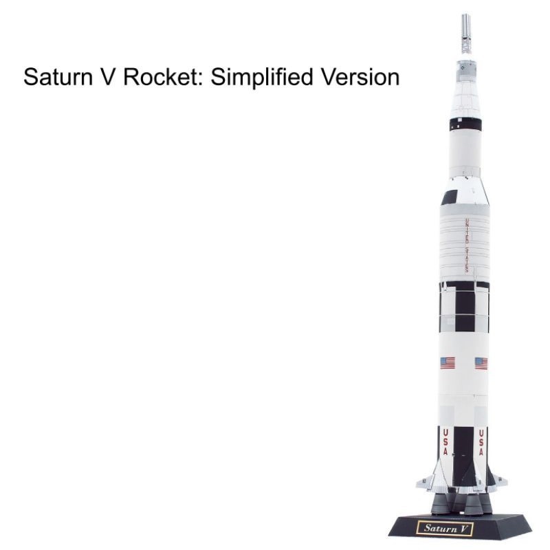 Lembaran pola papercraft pesawat luar angkasa roket saturn V (CP-Ae13)