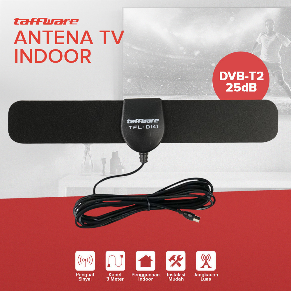 Taffware Antena TV Digital Indoor DVB-T2 25dB Htm