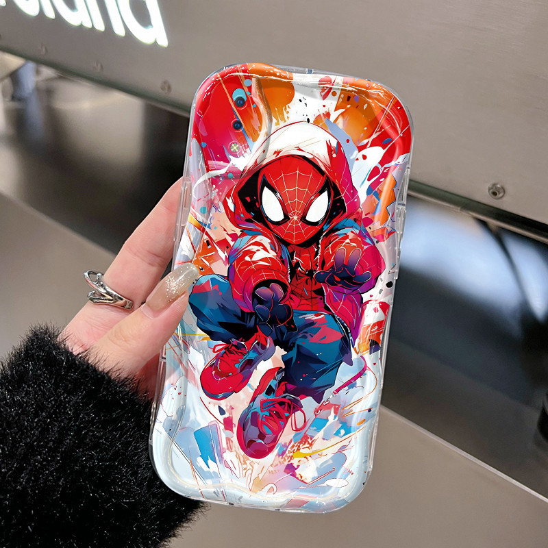 Casing Hp VIVO Y91 Y91i Y93 Y93s Y95 Case sarung HP pola kartun SpiderMan Casing lembut gel Kesing s