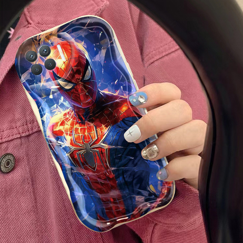 Casing Hp OPPO A93 2020 F17 Pro Reno 4F Reno4 F Reno 4 Lite Reno4 Lite Case Marvel Spider Man pola S
