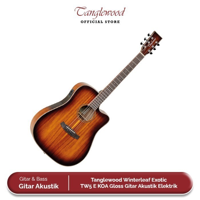 Tanglewood TW5 E KOA All KOA Dreadnought Gitar Akustik Elektrik