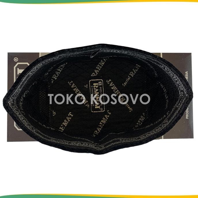 Peci Songkok Kopiah RAHMAT SPESIAL AC Hitam Polos GROSIR