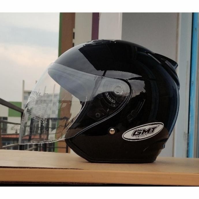 Ptr Helm Half Face Double Visor||Gmt Black Doff Original||Helm Motor Jualanakis