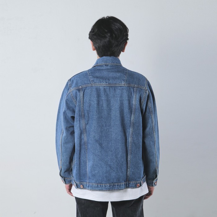 Superego Type Ii Denim Jaket Trucker Pria Original Blue