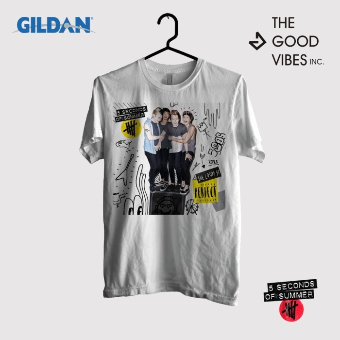 Kaos Band 5 Second Of Summer Original Gildan - She'S So Perfect
