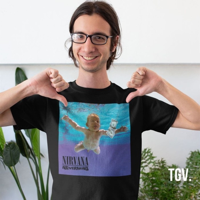 Kaos Band Nirvana Original Gildan - Nevermind Album Artwork